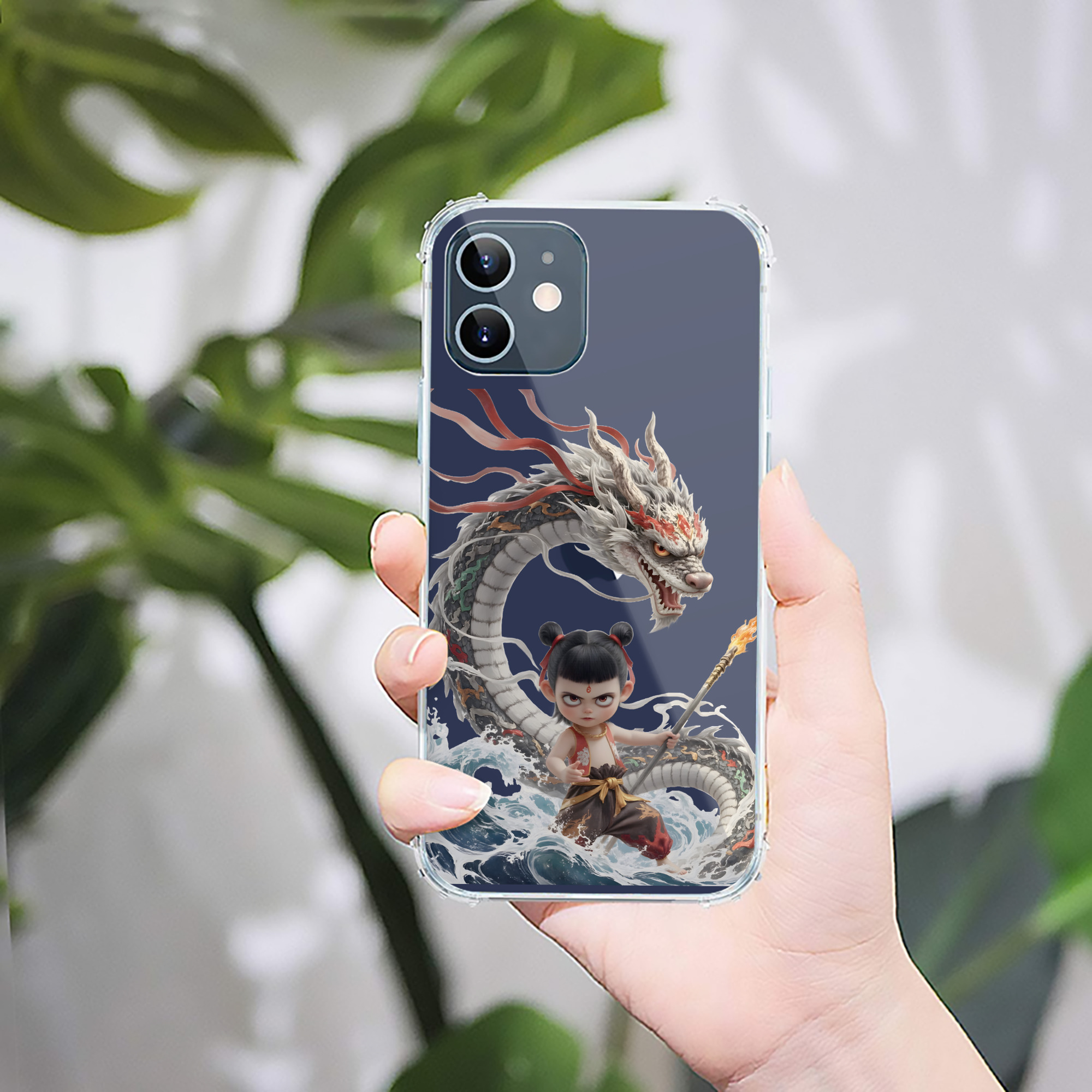 （画像用） Ne Zha 2 ナタ 魔童の大暴れ 【iPhone 12シリーズ対応】透明スマホケース（クリアソフトケース）